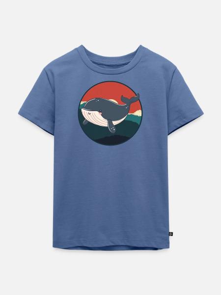 Wal Meerestier Meerestiere - Kinder Premium Bio T-Shirt - Taubenblau