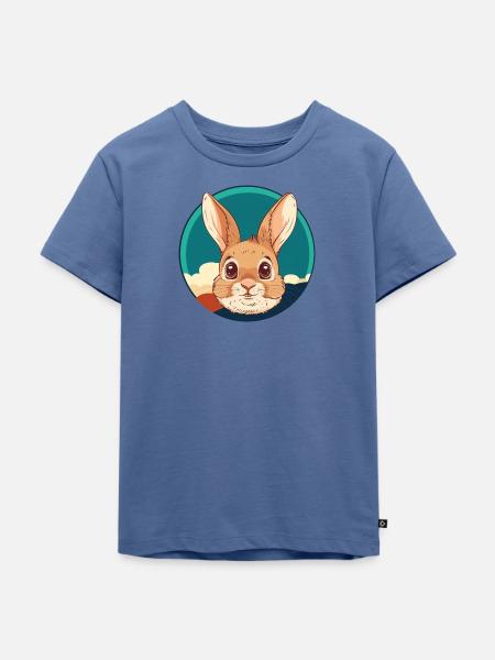 Hasenzahn Hoppelhase Häschen - Kinder Premium Bio T-Shirt - Taubenblau