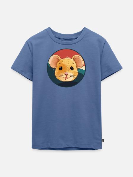 Mäuse Mäusezähnchen Maus - Kinder Premium Bio T-Shirt - Taubenblau