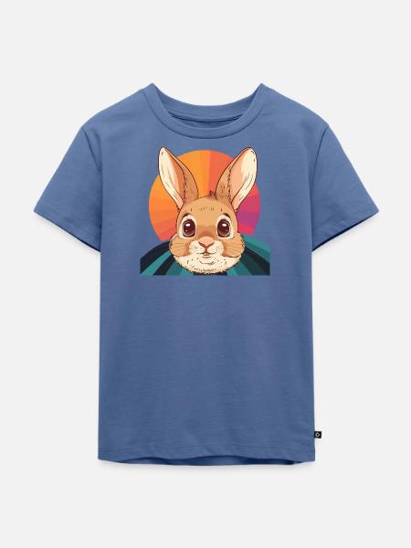 Hasenzahn Häschen Osterhase - Kinder Premium Bio T-Shirt - Taubenblau