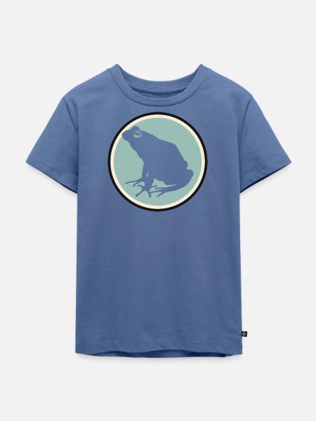 Frosch Quak Molch - Kinder Premium Bio T-Shirt - Taubenblau