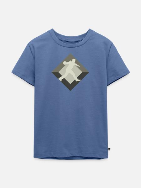 Bowling Strike - Kinder Premium Bio T-Shirt - Taubenblau