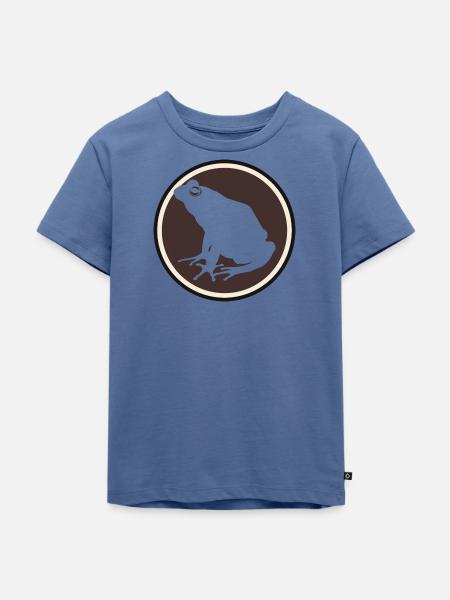 Frosch Quak - Kinder Premium Bio T-Shirt - Taubenblau