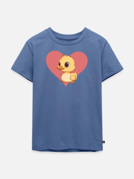 Schnabel Entchen - Kinder Premium Bio T-Shirt - Taubenblau