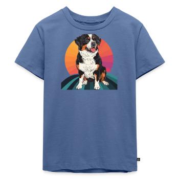 Hund Hundesport Dackel - Kinder Premium Bio T-Shirt - Taubenblau - Vorne - Mikhail (115cm)