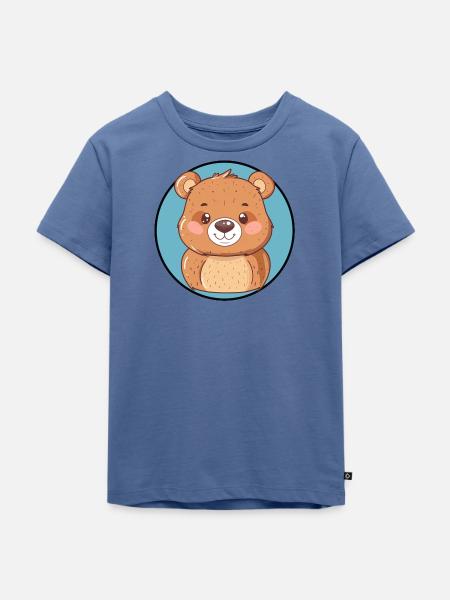 Baer Waldtier Baeren - Kinder Premium Bio T-Shirt - Taubenblau