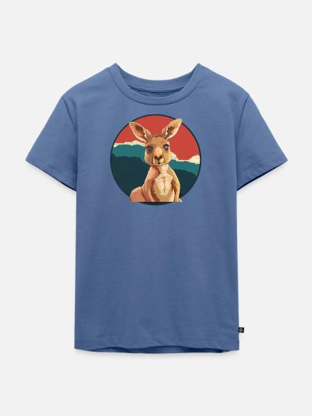 Kangaroo Sydney Beuteltier - Kinder Premium Bio T-Shirt - Taubenblau