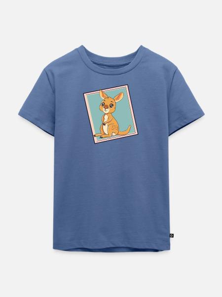 Kaenguru Aussie - Kinder Premium Bio T-Shirt - Taubenblau