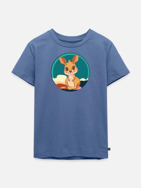 Kaenguru Melbourne Aussie - Kinder Premium Bio T-Shirt - Taubenblau