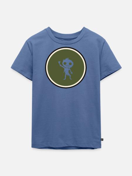 Zombie Tod - Kinder Premium Bio T-Shirt - Taubenblau