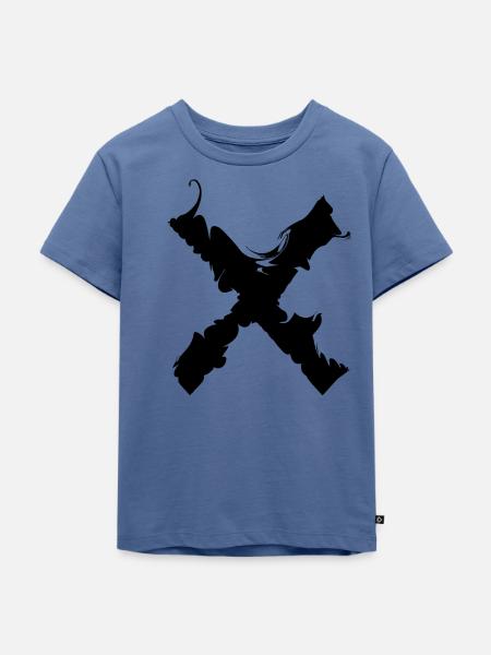X - Kinder Premium Bio T-Shirt - Taubenblau