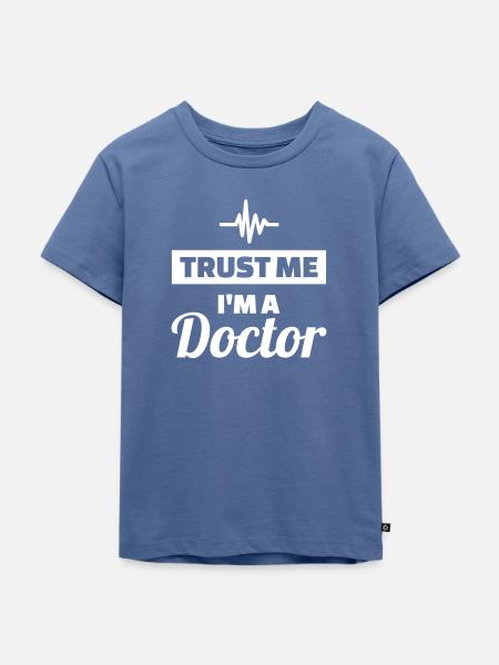 Arzt - Kinder Premium Bio T-Shirt - Taubenblau