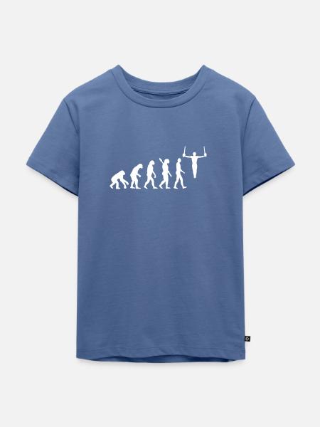 Turnen - Kinder Premium Bio T-Shirt - Taubenblau