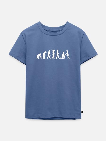 Heiratsantrag - Kinder Premium Bio T-Shirt - Taubenblau