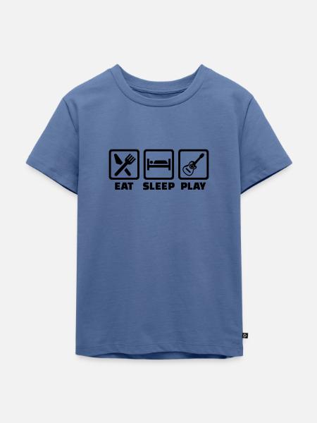 Gitarre - Kinder Premium Bio T-Shirt - Taubenblau