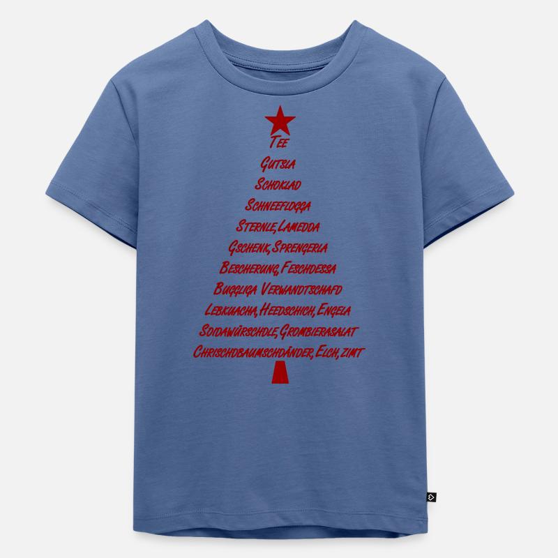 Weihnachtsbaum auf Schwäbisch - Kinder Premium Bio T-Shirt - Taubenblau