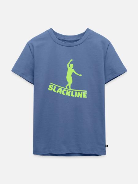 Slackline - Kinder Premium Bio T-Shirt - Taubenblau