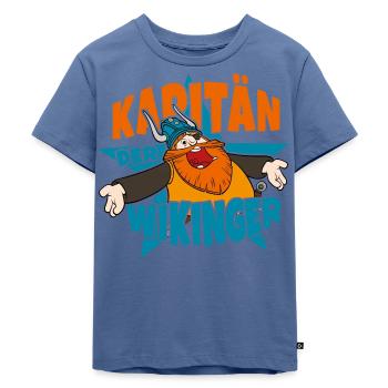 Wickie Und Die Starken Männer Kapitän Halvar - Kinder Premium Bio T-Shirt - Taubenblau - Vorne - Mikhail (115cm)