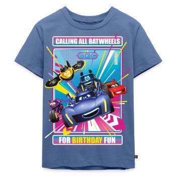 Batwheels Birthday Fun Cooles Geburtstags-Design - Kinder Premium Bio T-Shirt - Taubenblau - Vorne - Mikhail (115cm)