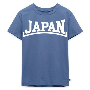 Japan - Kinder Premium Bio T-Shirt - Taubenblau - Vorne - Mikhail (115cm)
