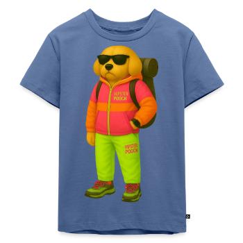 Mountain Scott - Scaling new heights - Kinder Premium Bio T-Shirt - Taubenblau - Vorne - Mikhail (115cm)