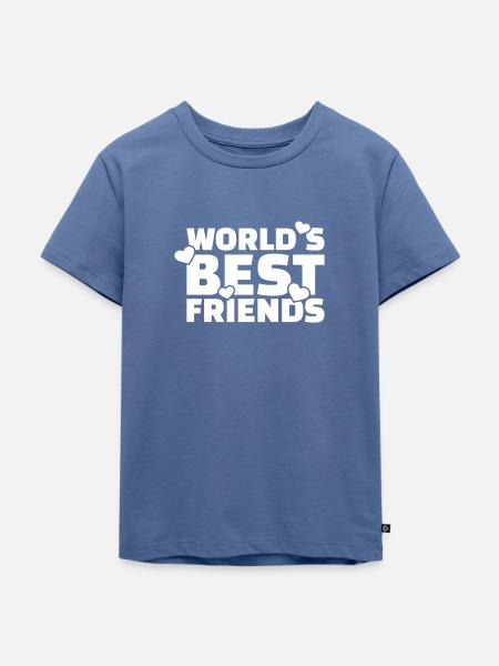 Freunde - Kinder Premium Bio T-Shirt - Taubenblau