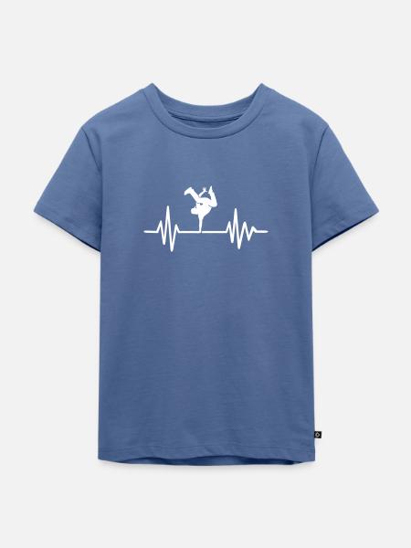 Breakdance - Kinder Premium Bio T-Shirt - Taubenblau