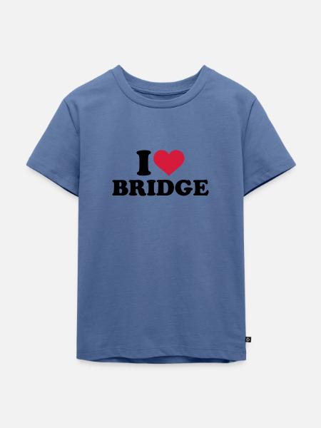 Bridge - Kinder Premium Bio T-Shirt - Taubenblau