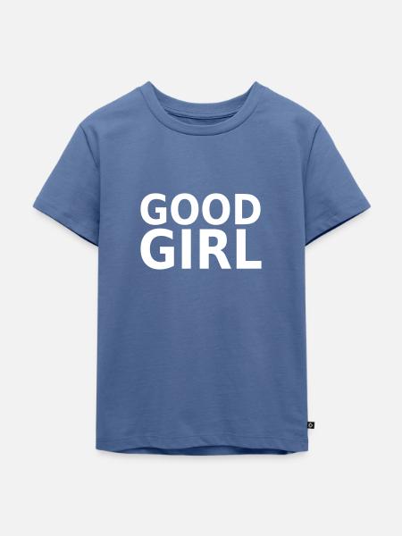 Good Girl - Kinder Premium Bio T-Shirt - Taubenblau