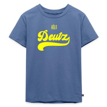 Köln Deutz retro T-Shirt - Kinder Premium Bio T-Shirt - Taubenblau - Vorne - Mikhail (115cm)
