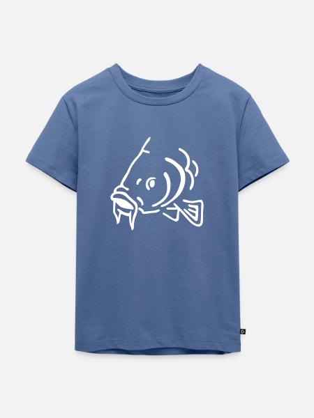 Fisch - Kinder Premium Bio T-Shirt - Taubenblau