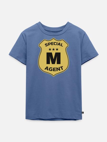 Special Agent M - Kinder Premium Bio T-Shirt - Taubenblau
