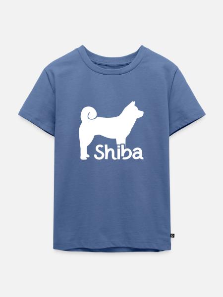 Shiba Inu - Kinder Premium Bio T-Shirt - Taubenblau