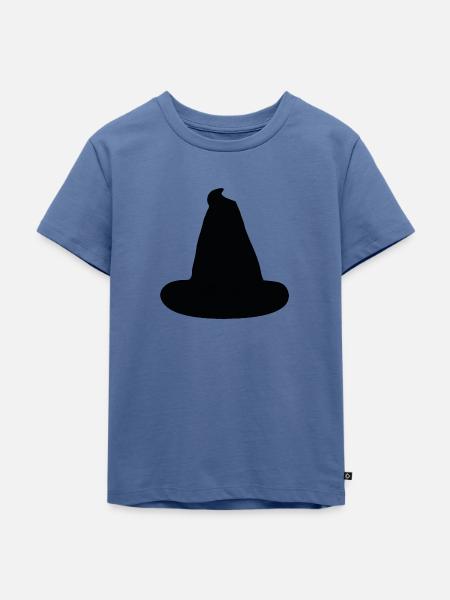 Kinder Halloween Hexenhut - Kinder Premium Bio T-Shirt - Taubenblau