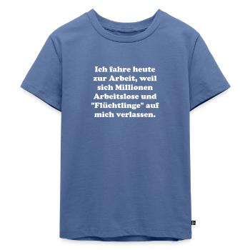 Der Arbeiter - Kinder Premium Bio T-Shirt - Taubenblau - Vorne - Mikhail (115cm)