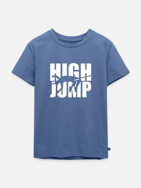 Hochsprung - Kinder Premium Bio T-Shirt - Taubenblau