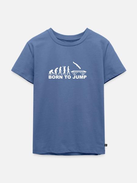 Trampolin - Kinder Premium Bio T-Shirt - Taubenblau