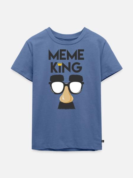 Meme King - Kinder Premium Bio T-Shirt - Taubenblau