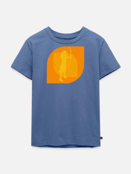 Bogen Bogen Langbogen - Kinder Premium Bio T-Shirt - Taubenblau