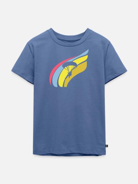 Paragliding Fallschirm - Kinder Premium Bio T-Shirt - Taubenblau