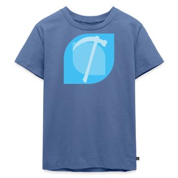 Bergbau Spitzhacke Mine - Kinder Premium Bio T-Shirt - Taubenblau - Vorne - Mikhail (115cm)