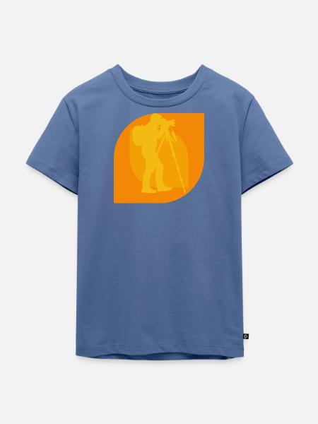 Fotografie Bild Spiegelreflex - Kinder Premium Bio T-Shirt - Taubenblau