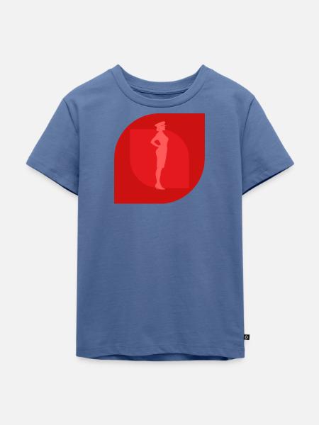 Stewardess Flugbegleiter - Kinder Premium Bio T-Shirt - Taubenblau