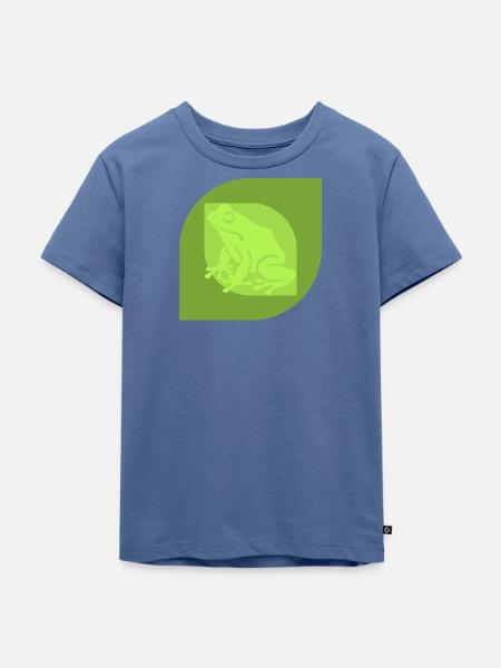 Frosch Teich - Kinder Premium Bio T-Shirt - Taubenblau