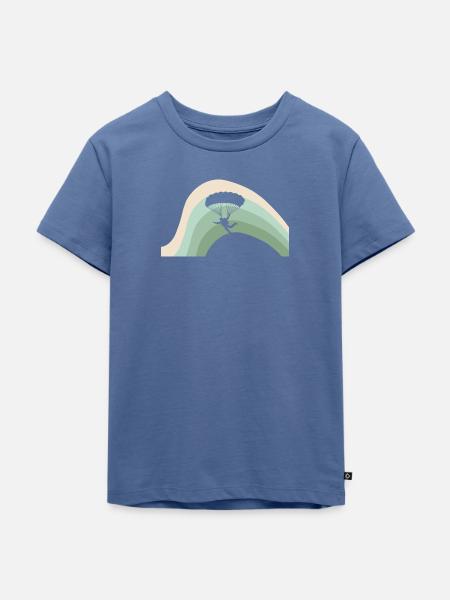 Skydiving Skydive Base Jumping - Kinder Premium Bio T-Shirt - Taubenblau