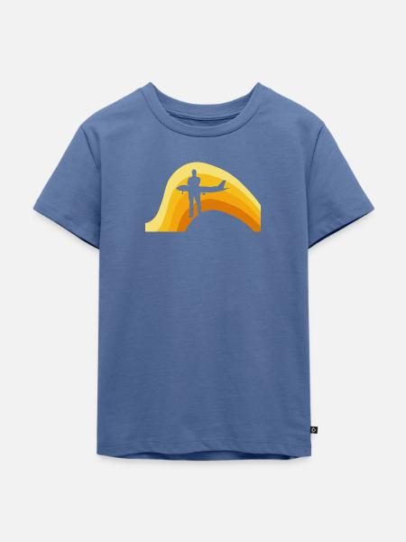 Flugbegleiter Flug Flugverkehr - Kinder Premium Bio T-Shirt - Taubenblau