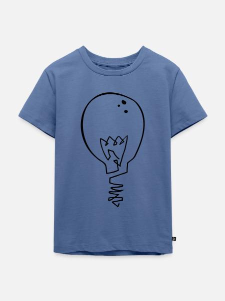 Glühbirne - Premium økologisk T-shirt til børn - dueblå