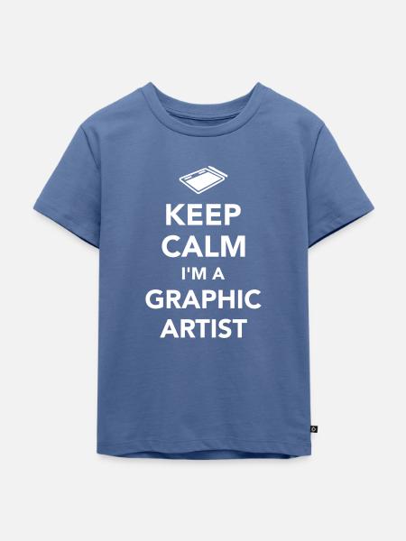 Grafiker - Kinder Premium Bio T-Shirt - Taubenblau