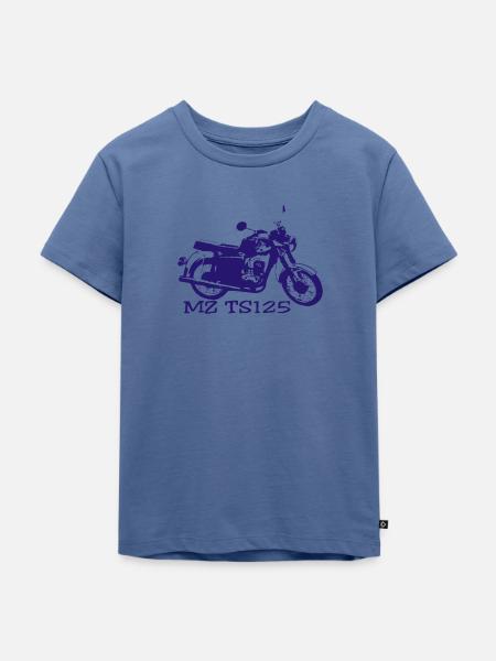 MZ TS125 - Kinder Premium Bio T-Shirt - Taubenblau