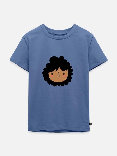 GiRLY - Kinder Premium Bio T-Shirt - Taubenblau